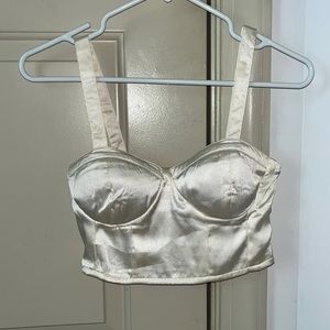 Satin tank top, worn once